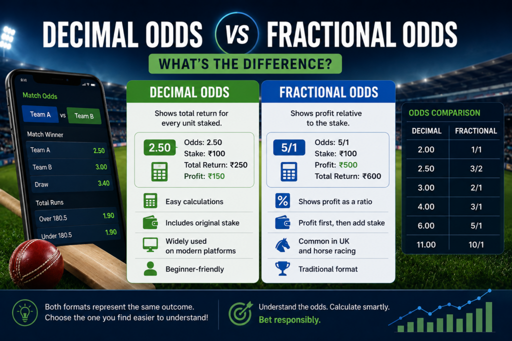 decimal odds vs fractional odds